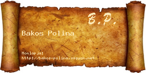 Bakos Polina névjegykártya